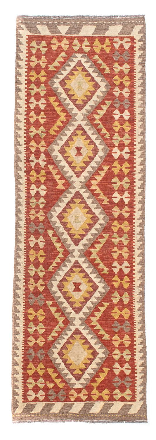 Loper Kelim tapijt - Splash - 200 x 66 cm - rood