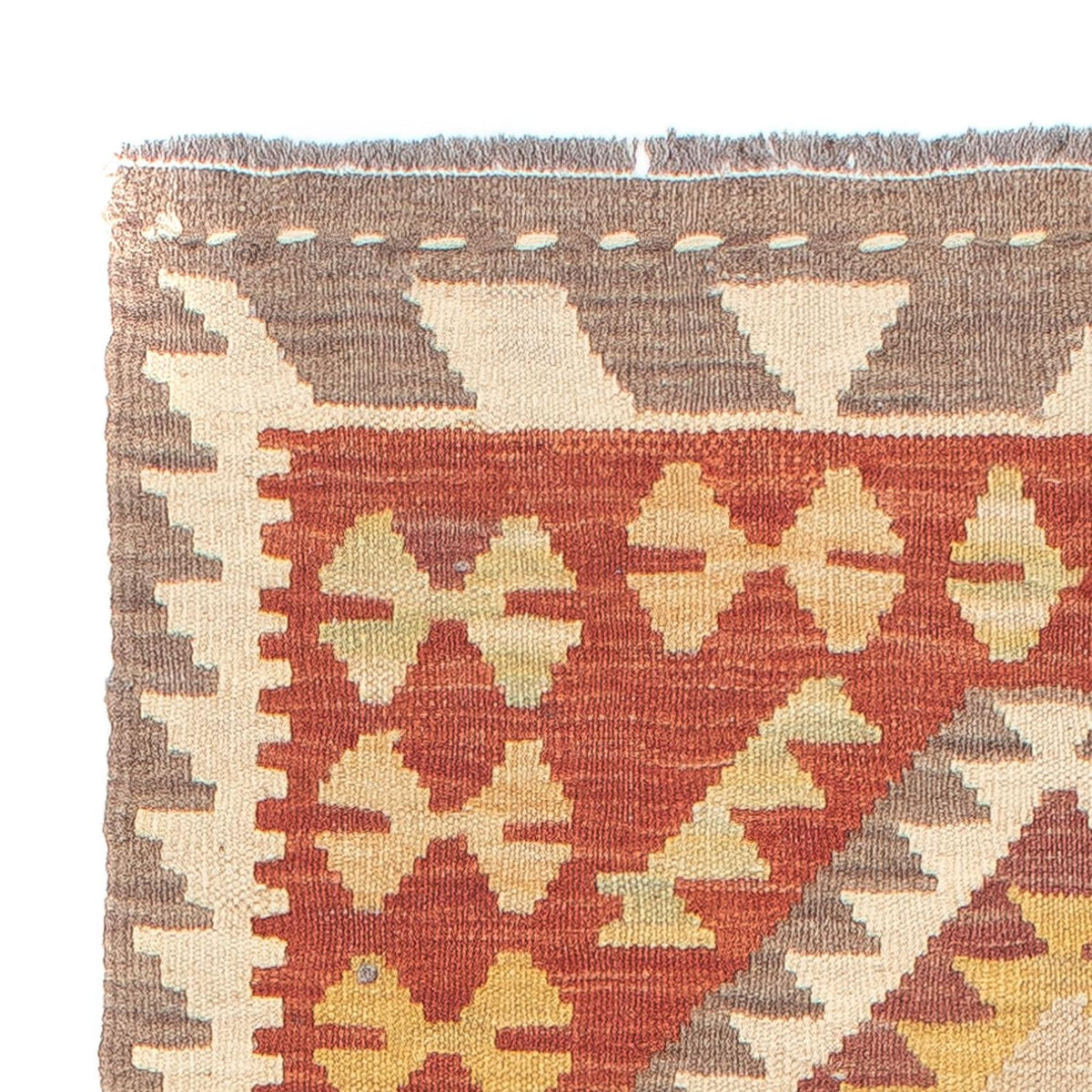 Loper Kelim tapijt - Splash - 200 x 66 cm - rood