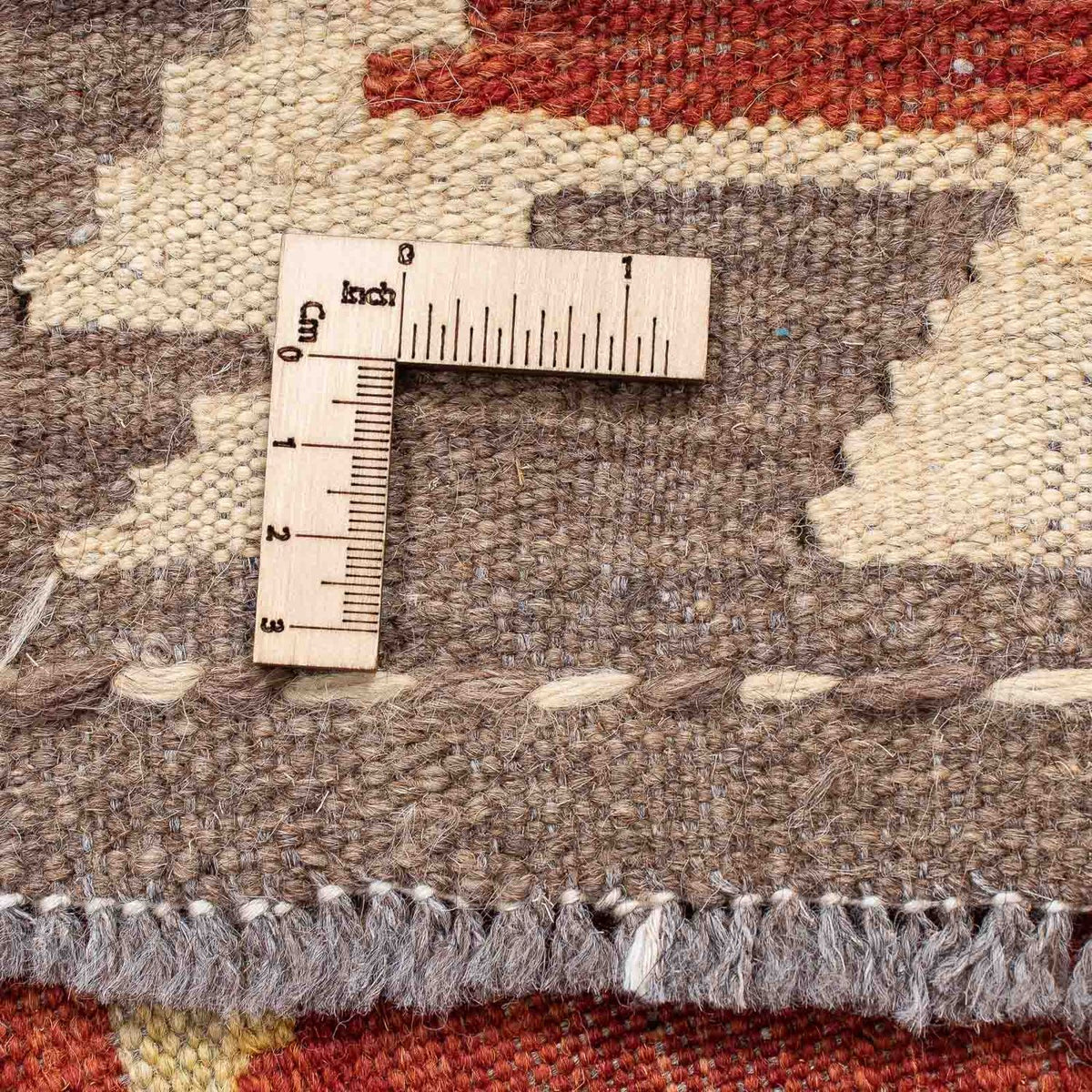 Loper Kelim tapijt - Splash - 200 x 66 cm - rood