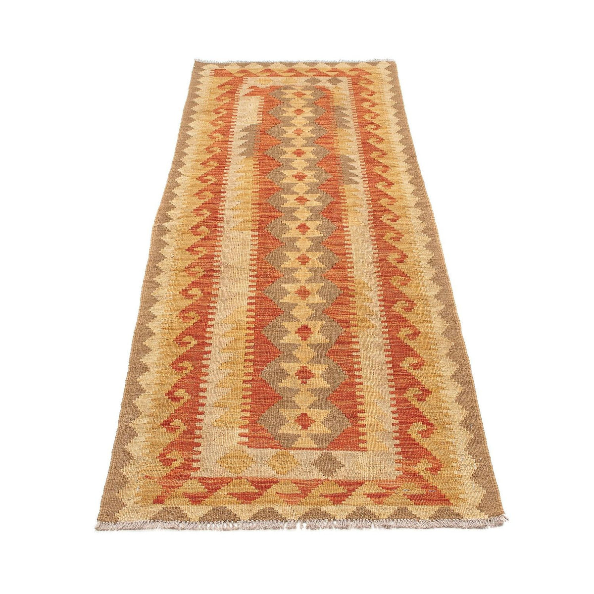 Loper Kelim tapijt - Splash - 192 x 61 cm - veelkleurig