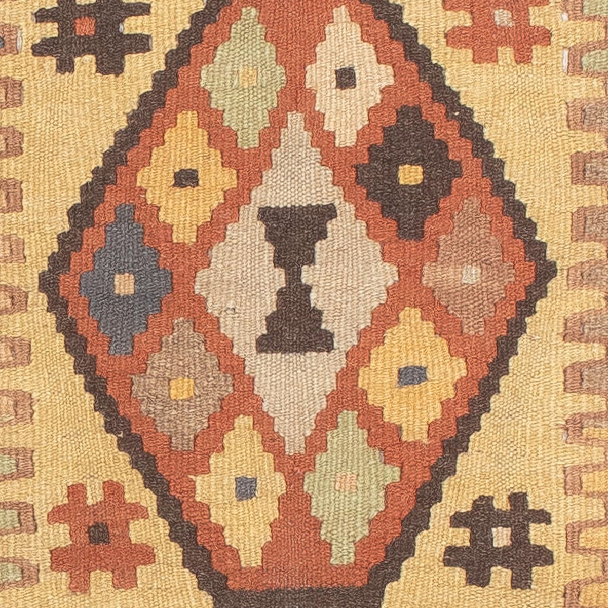 Loper Kelim tapijt - Splash - 204 x 59 cm - veelkleurig