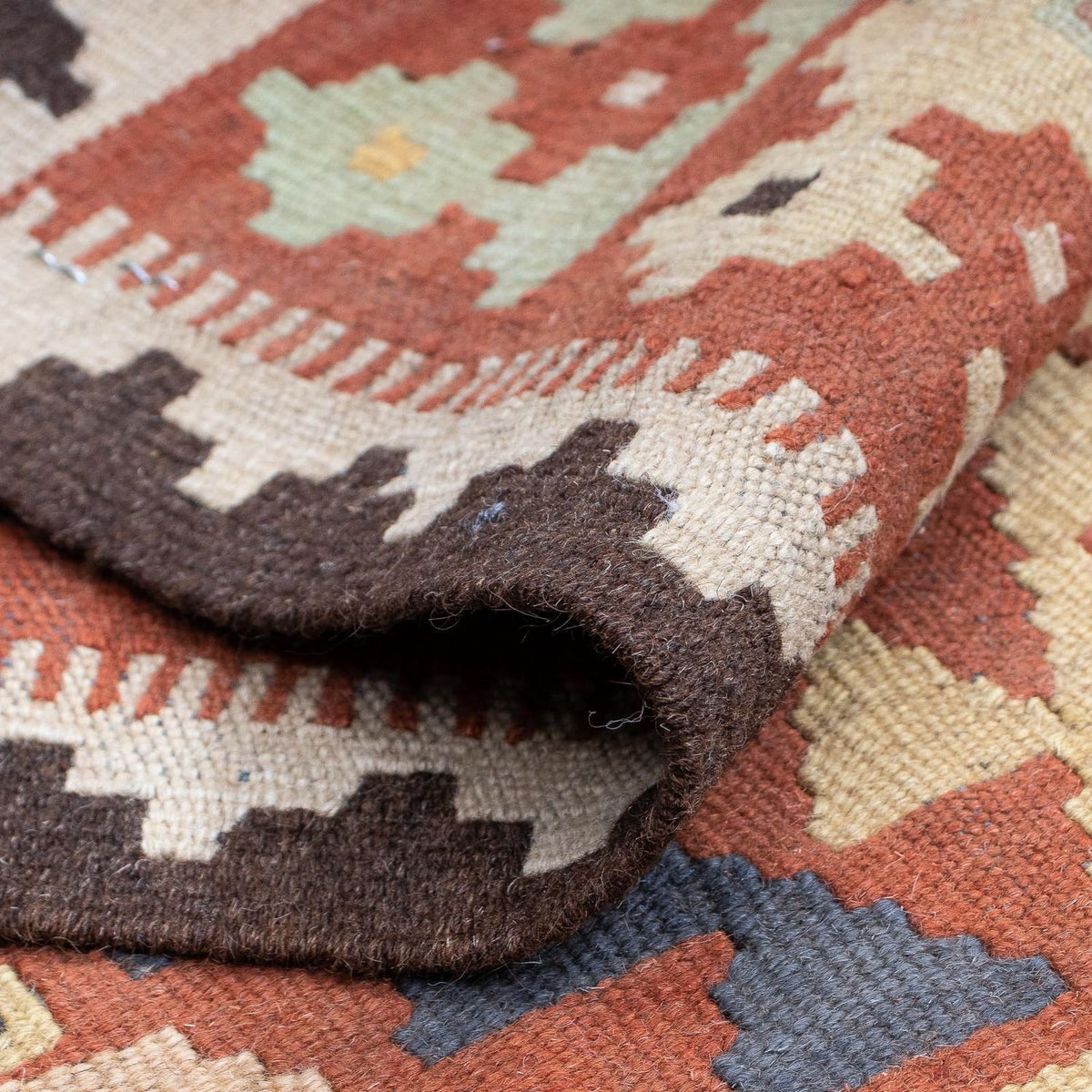 Loper Kelim tapijt - Splash - 204 x 59 cm - veelkleurig