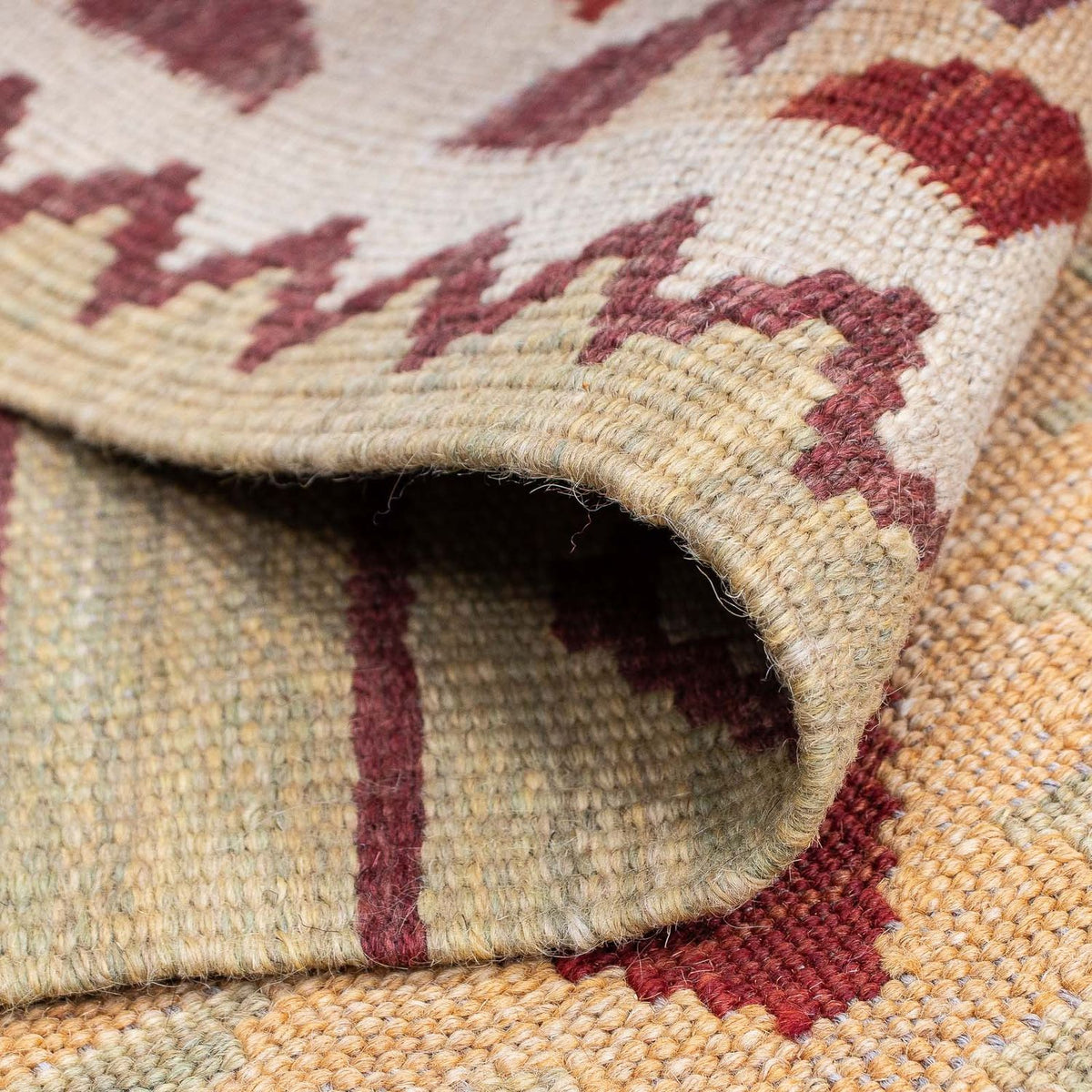 Loper Kelim tapijt - Splash - 201 x 54 cm - veelkleurig