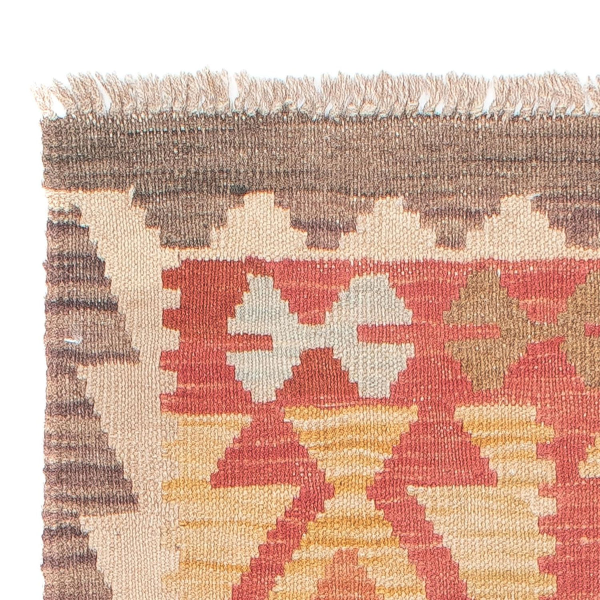 Loper Kelim tapijt - Splash - 186 x 68 cm - rood