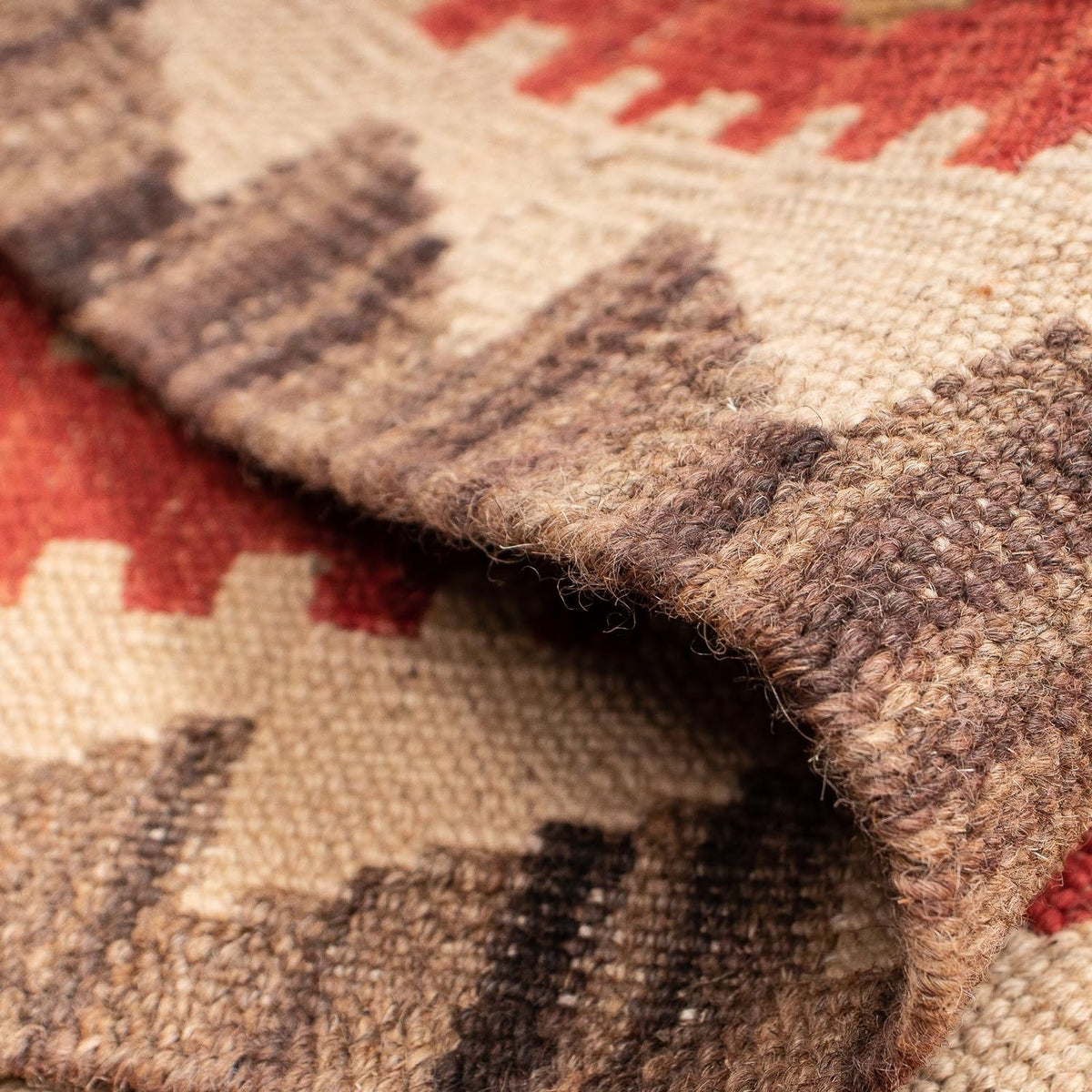 Loper Kelim tapijt - Splash - 186 x 68 cm - rood