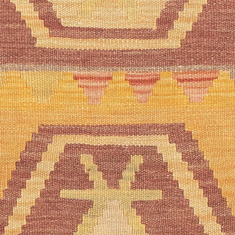 Loper Kelim tapijt - Splash - 191 x 52 cm - goud