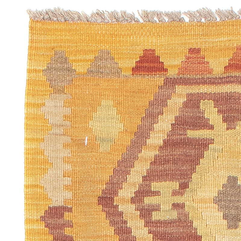 Loper Kelim tapijt - Splash - 191 x 52 cm - goud