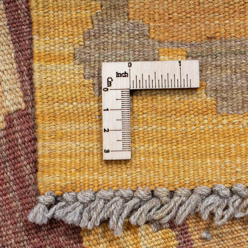 Loper Kelim tapijt - Splash - 191 x 52 cm - goud