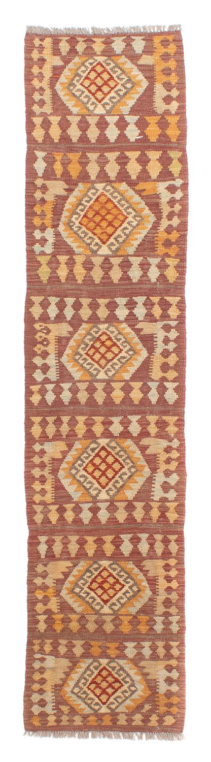 Loper Kelim tapijt - Splash - 248 x 49 cm - veelkleurig