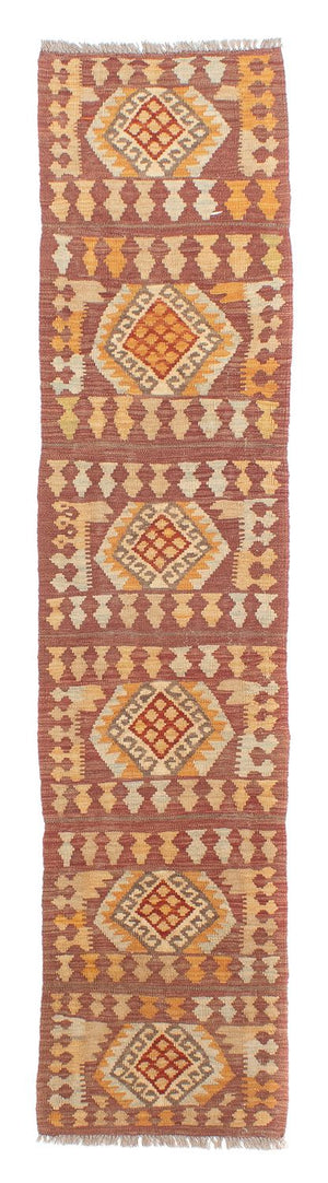 Loper Kelim tapijt - Splash - 248 x 49 cm - veelkleurig