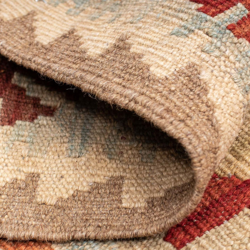 Loper Kelim tapijt - Splash - 191 x 60 cm - lichtbruin