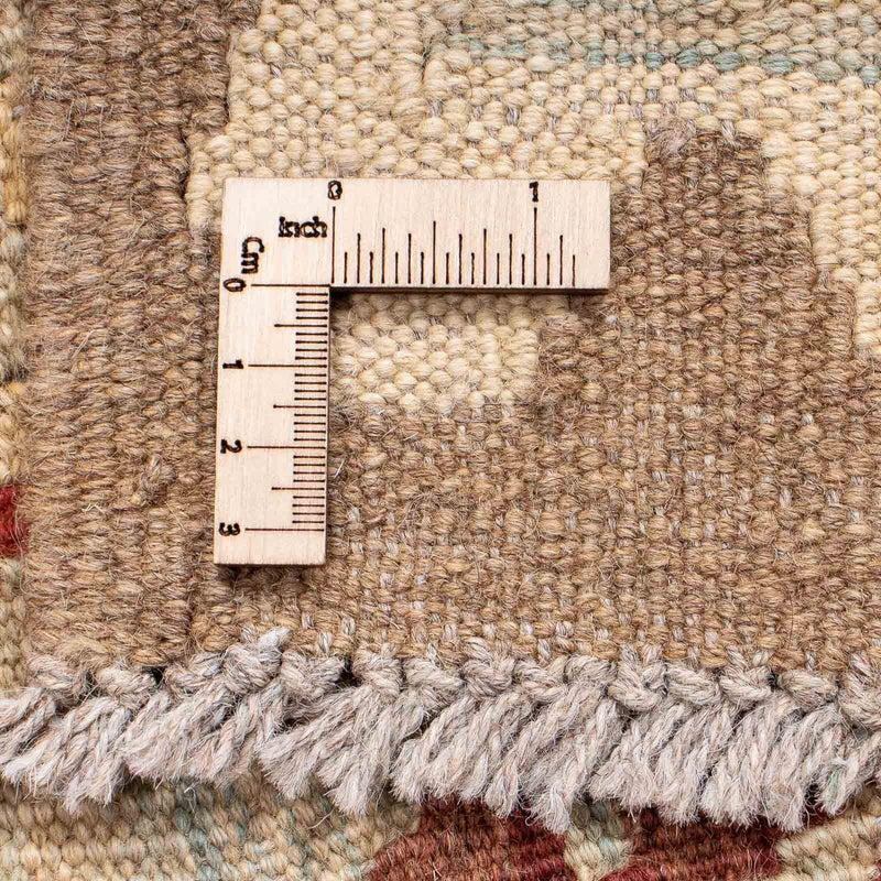 Loper Kelim tapijt - Splash - 191 x 60 cm - lichtbruin