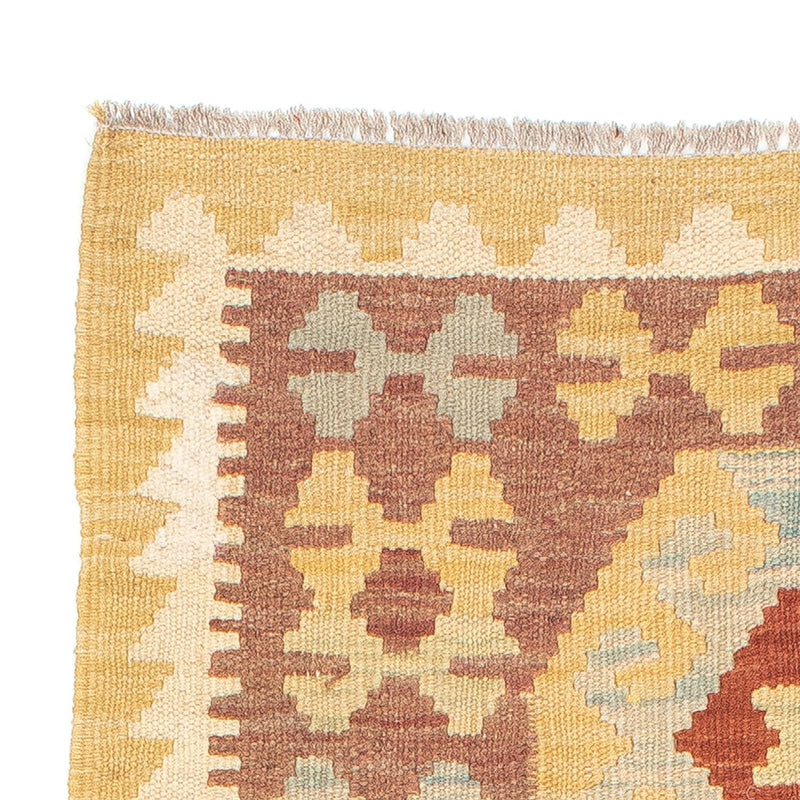 Loper Kelim tapijt - Splash - 197 x 67 cm - veelkleurig