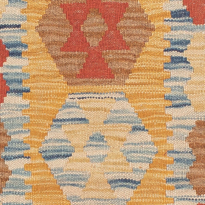 Loper Kelim tapijt - Splash - 214 x 65 cm - veelkleurig