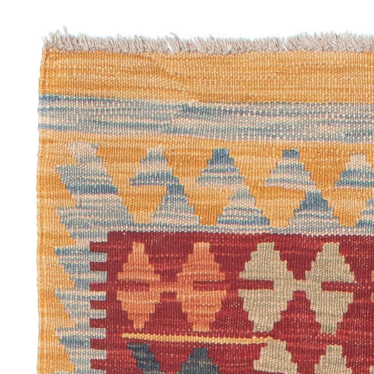 Loper Kelim tapijt - Splash - 214 x 63 cm - veelkleurig