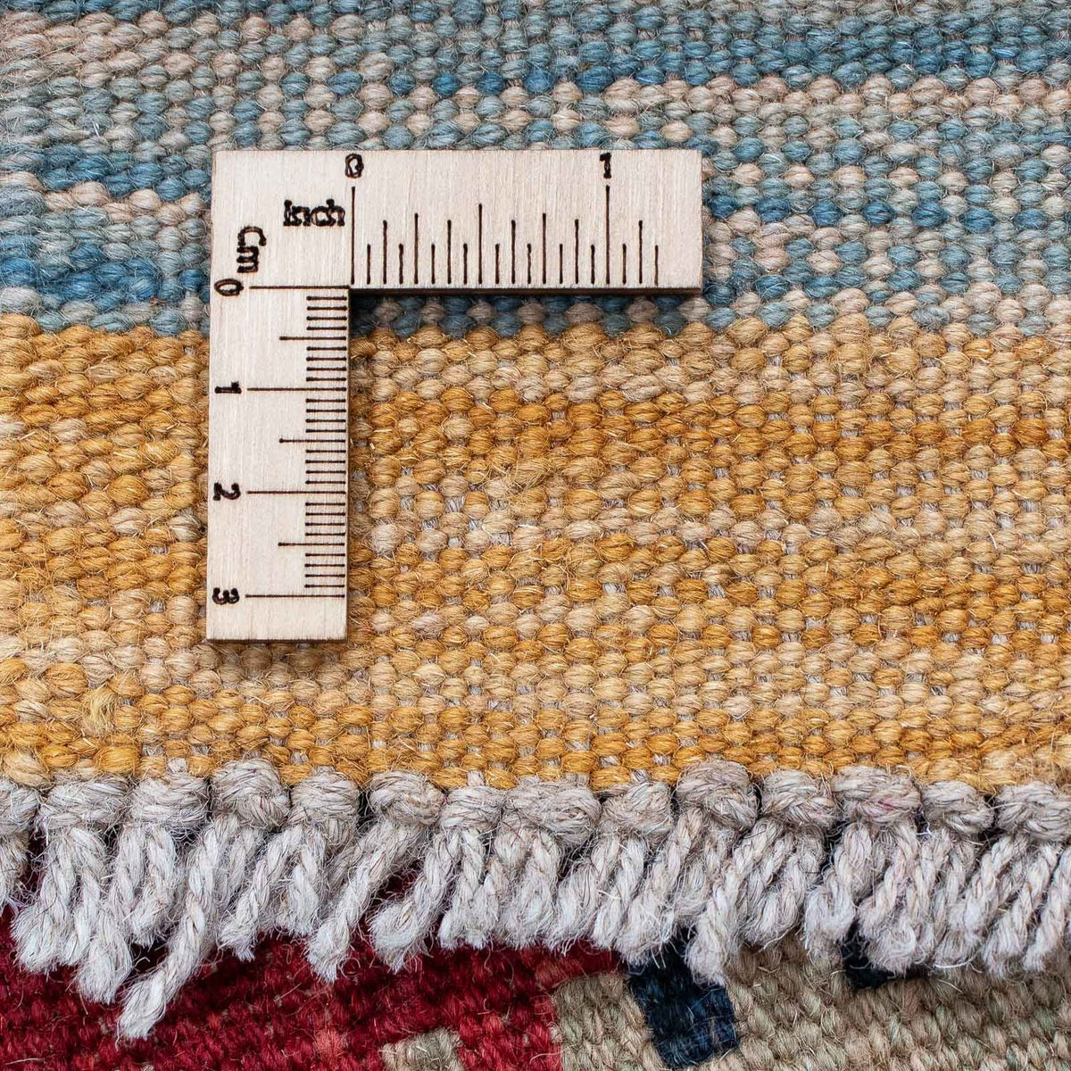 Loper Kelim tapijt - Splash - 214 x 63 cm - veelkleurig