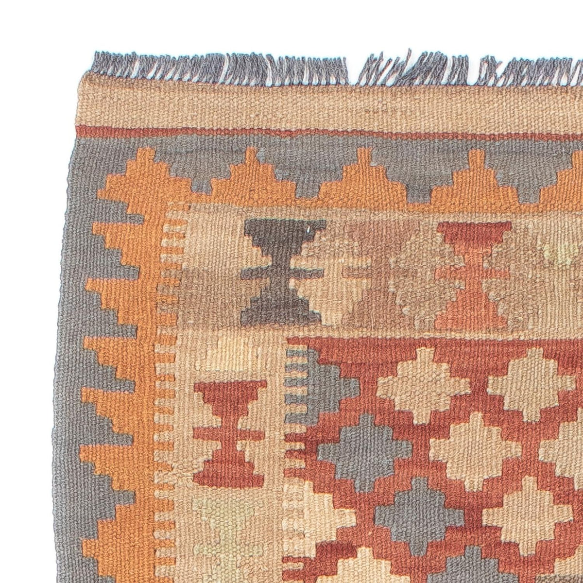 Loper Kelim tapijt - Splash - 199 x 57 cm - veelkleurig