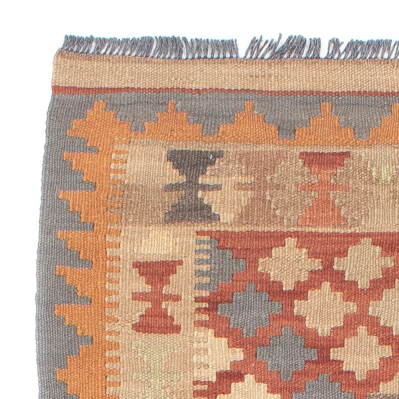 Loper Kelim tapijt - Splash - 199 x 57 cm - veelkleurig