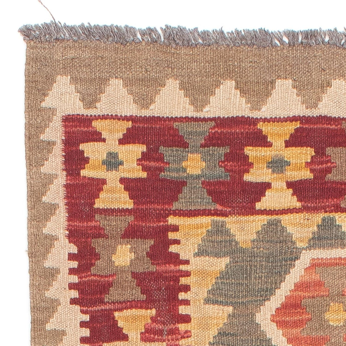 Loper Kelim tapijt - Splash - 211 x 63 cm - veelkleurig