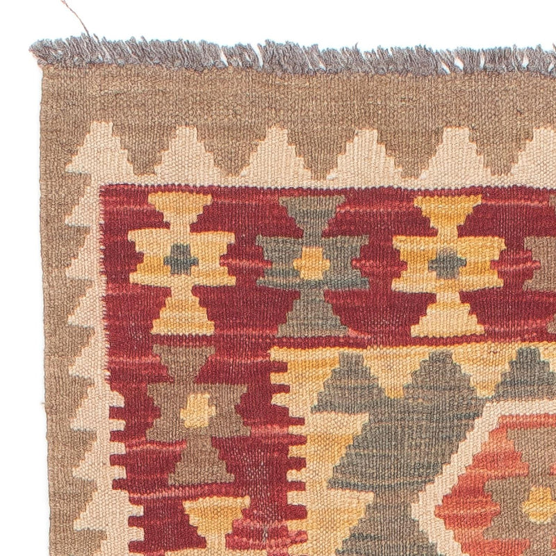 Loper Kelim tapijt - Splash - 211 x 63 cm - veelkleurig