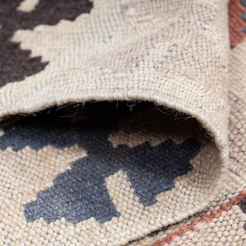 Loper Kelim tapijt - Splash - 173 x 70 cm - lichtbruin