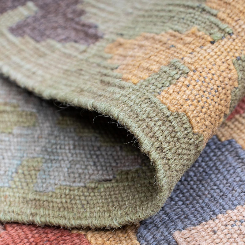 Loper Kelim tapijt - Splash - 194 x 48 cm - veelkleurig