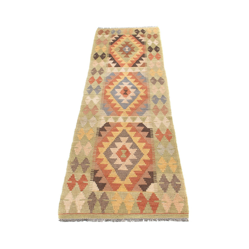 Loper Kelim tapijt - Splash - 194 x 48 cm - veelkleurig