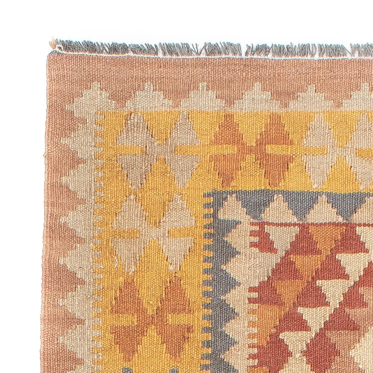 Loper Kelim tapijt - Splash - 197 x 62 cm - veelkleurig