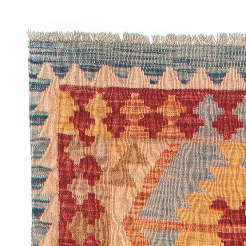 Loper Kelim tapijt - Splash - 389 x 81 cm - veelkleurig