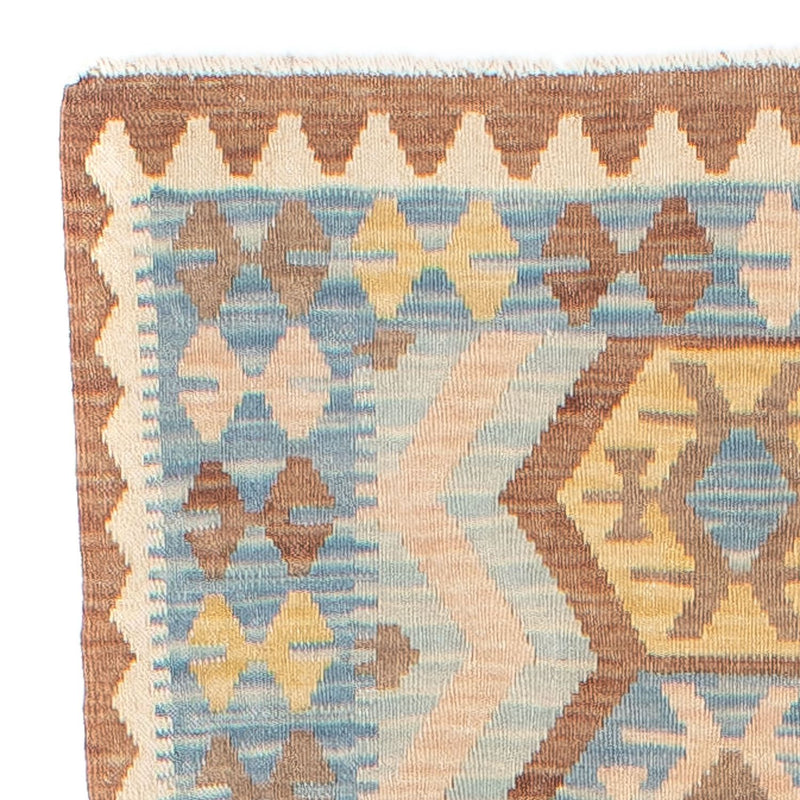 Loper Kelim tapijt - Splash - 302 x 80 cm - veelkleurig