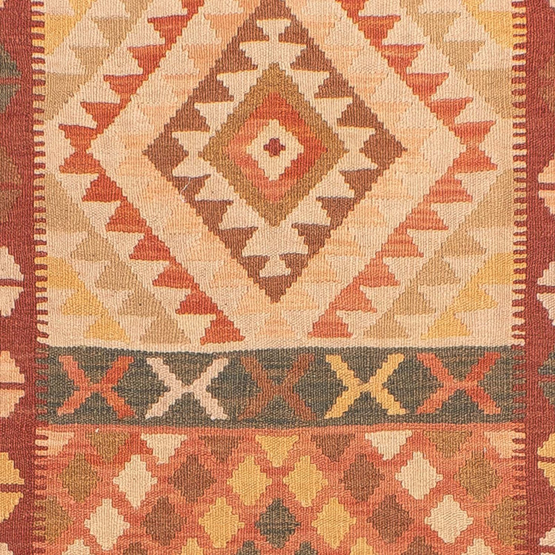 Loper Kelim tapijt - Splash - 397 x 95 cm - veelkleurig