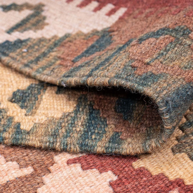 Loper Kelim tapijt - Splash - 397 x 95 cm - veelkleurig