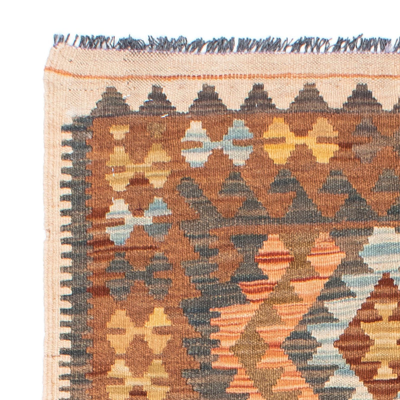 Loper Kelim tapijt - Oosters - 199 x 88 cm - lichtbruin