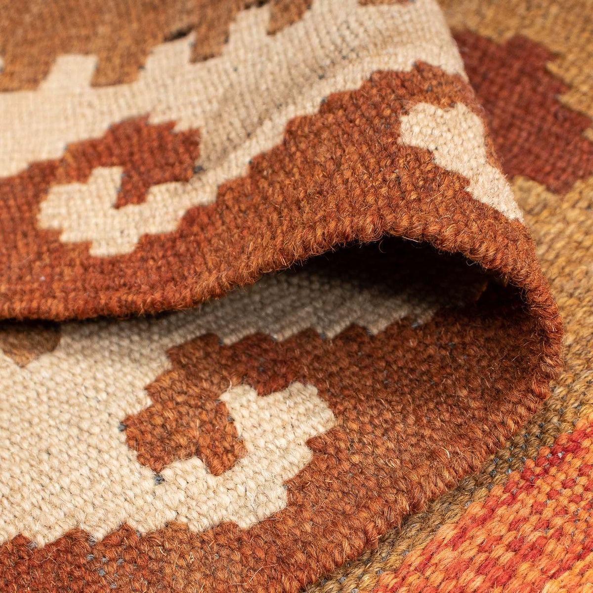 Loper Kelim tapijt - Splash - 254 x 81 cm - veelkleurig