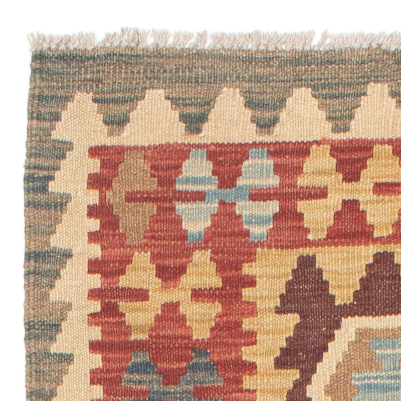 Loper Kelim tapijt - Splash - 198 x 64 cm - veelkleurig