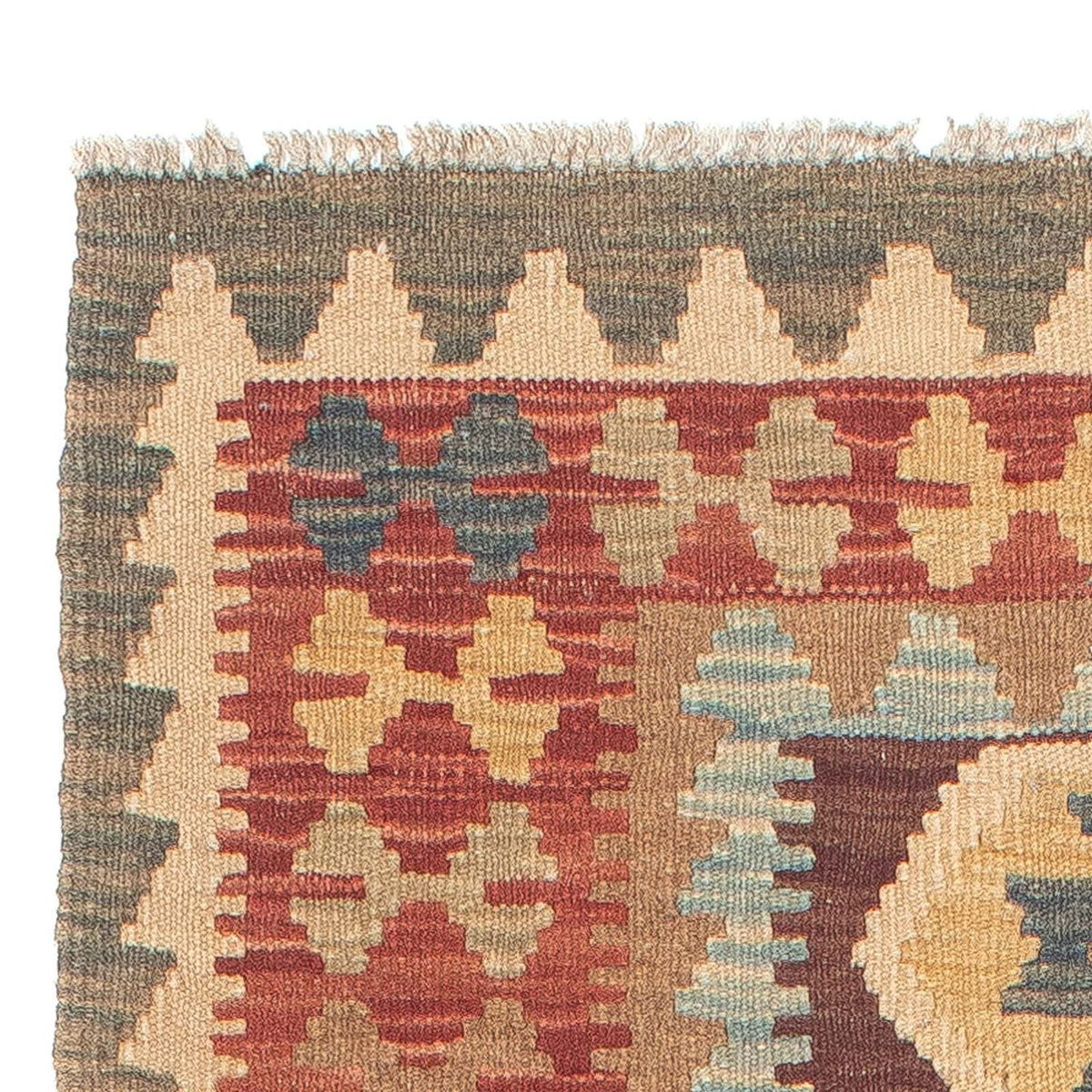 Loper Kelim tapijt - Splash - 200 x 67 cm - veelkleurig