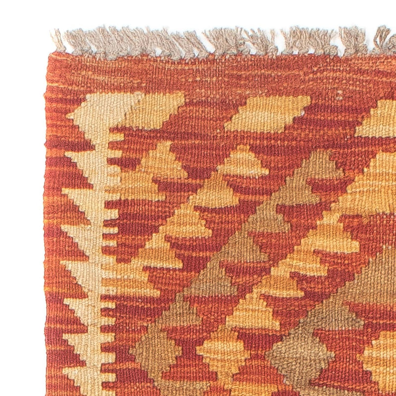 Loper Kelim tapijt - Splash - 190 x 47 cm - rood