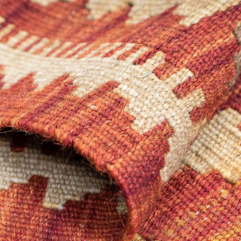 Loper Kelim tapijt - Splash - 190 x 47 cm - rood