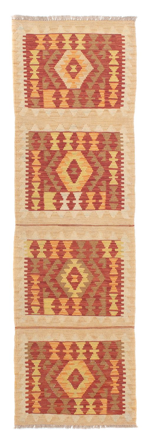 Loper Kelim tapijt - Splash - 197 x 56 cm - veelkleurig