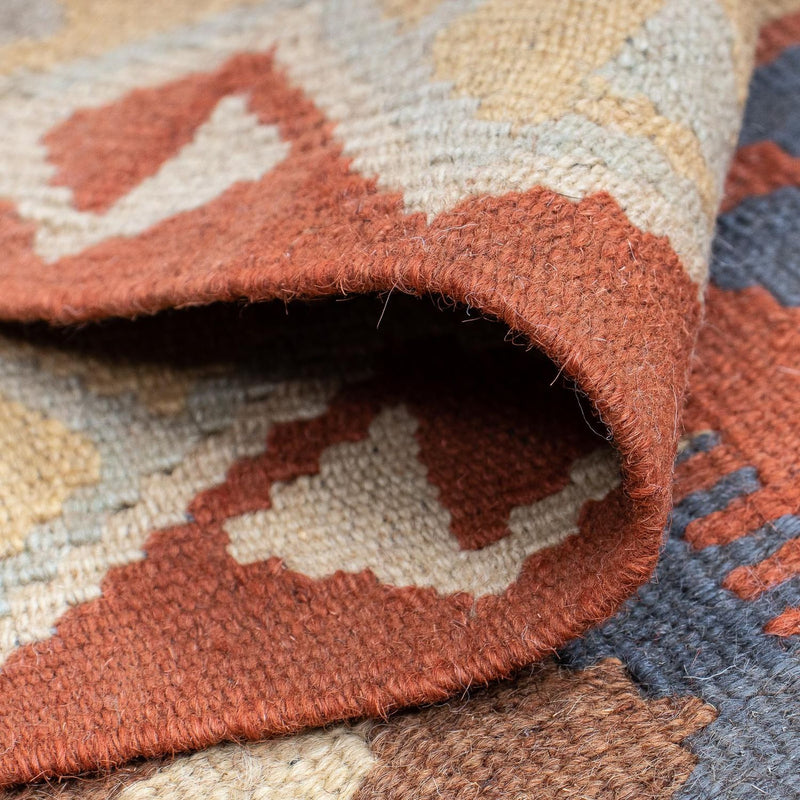 Loper Kelim tapijt - Splash - 182 x 61 cm - roest