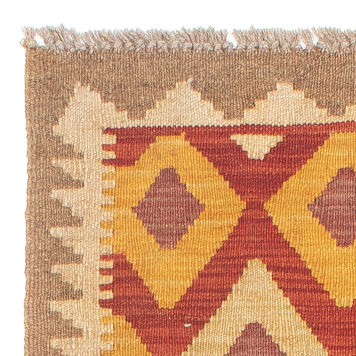 Loper Kelim tapijt - Splash - 192 x 49 cm - veelkleurig