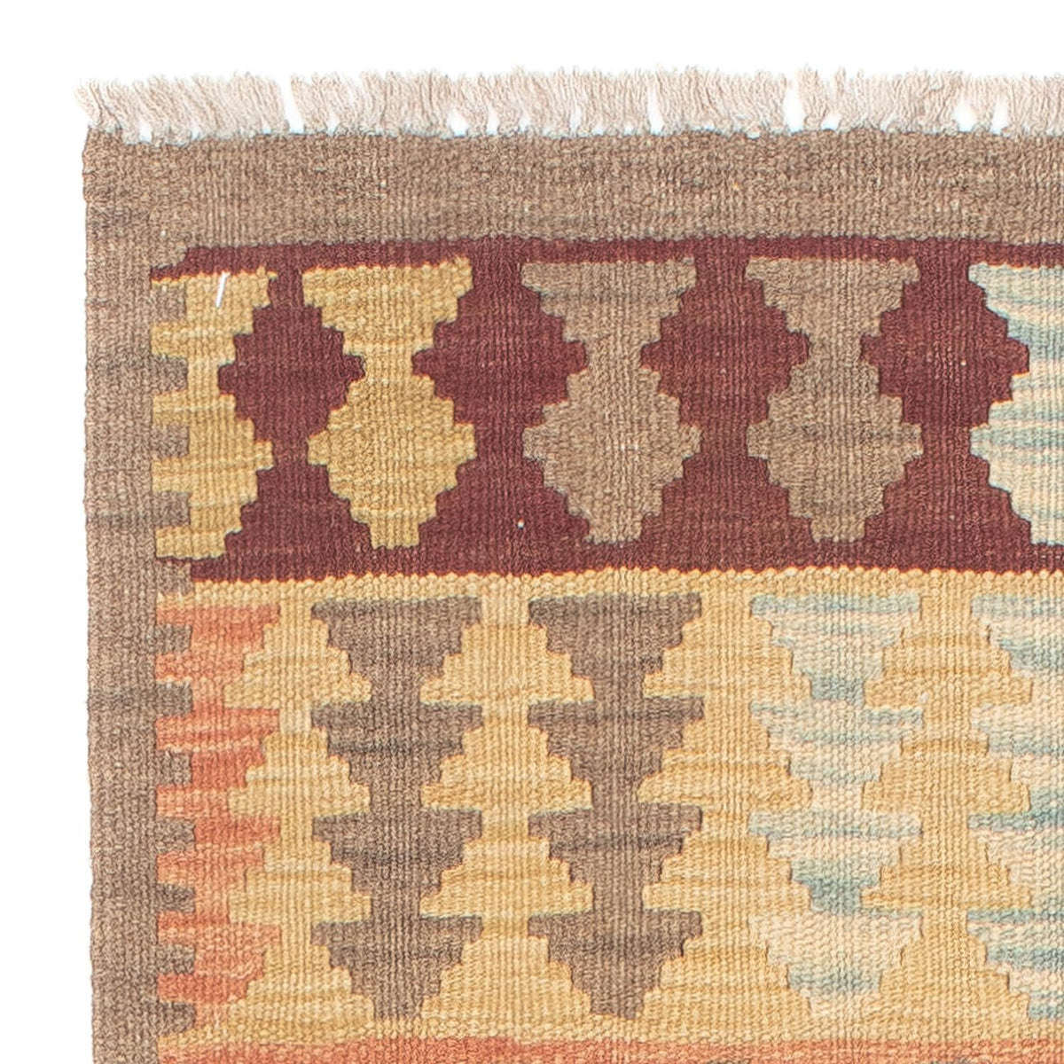 Loper Kelim tapijt - Splash - 200 x 62 cm - veelkleurig