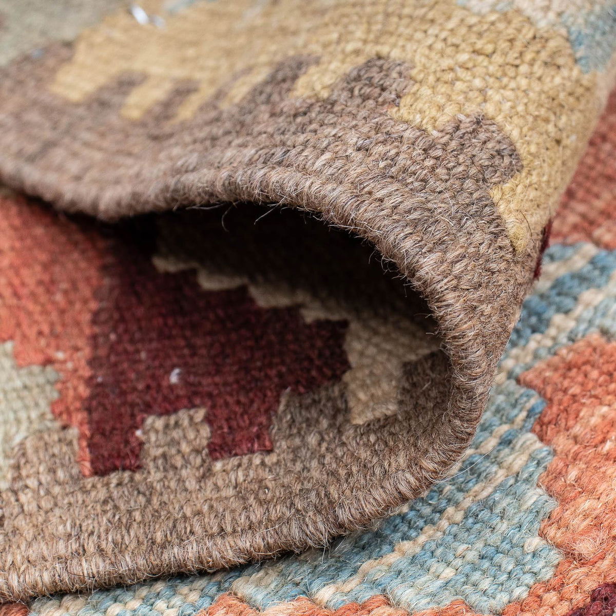 Loper Kelim tapijt - Splash - 200 x 62 cm - veelkleurig