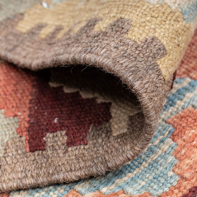 Loper Kelim tapijt - Splash - 200 x 62 cm - veelkleurig