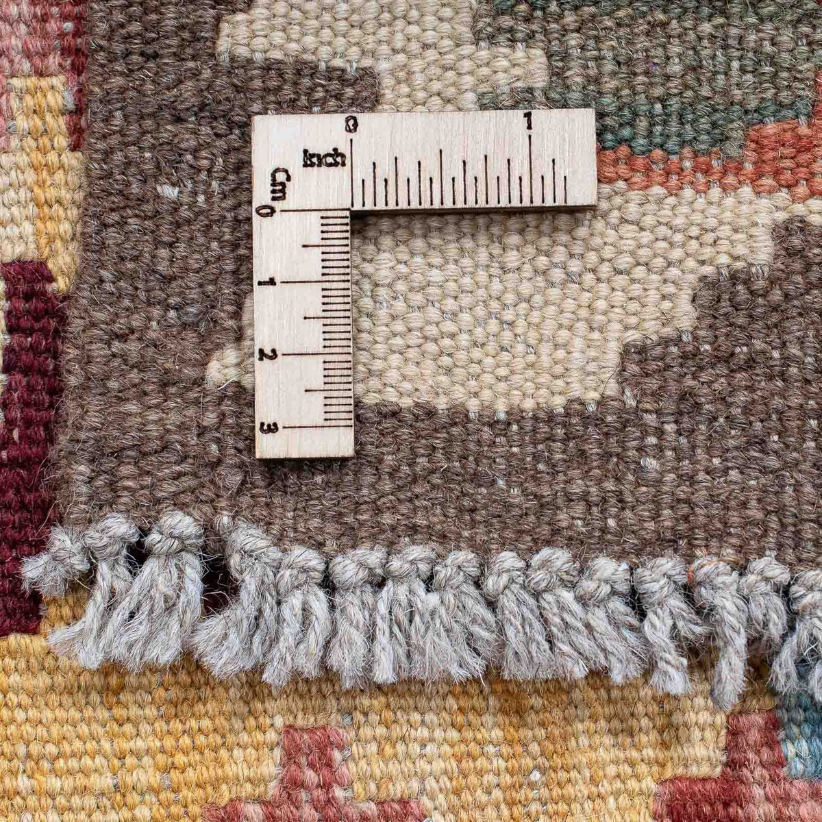 Loper Kelim tapijt - Splash - 200 x 65 cm - licht rood