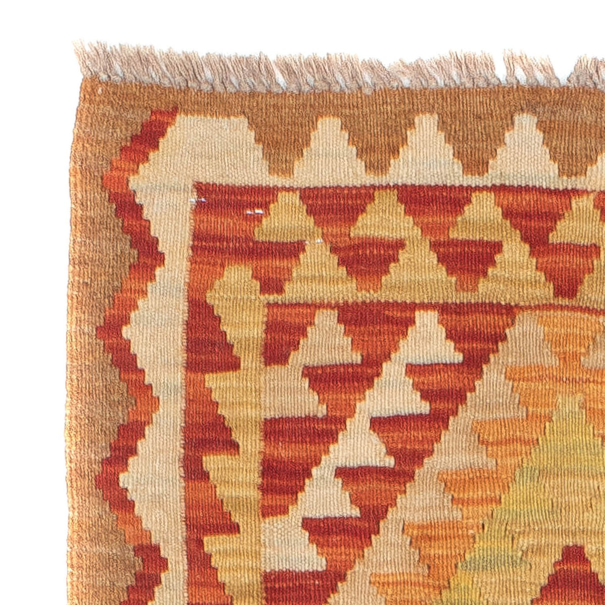 Loper Kelim tapijt - Splash - 222 x 57 cm - veelkleurig