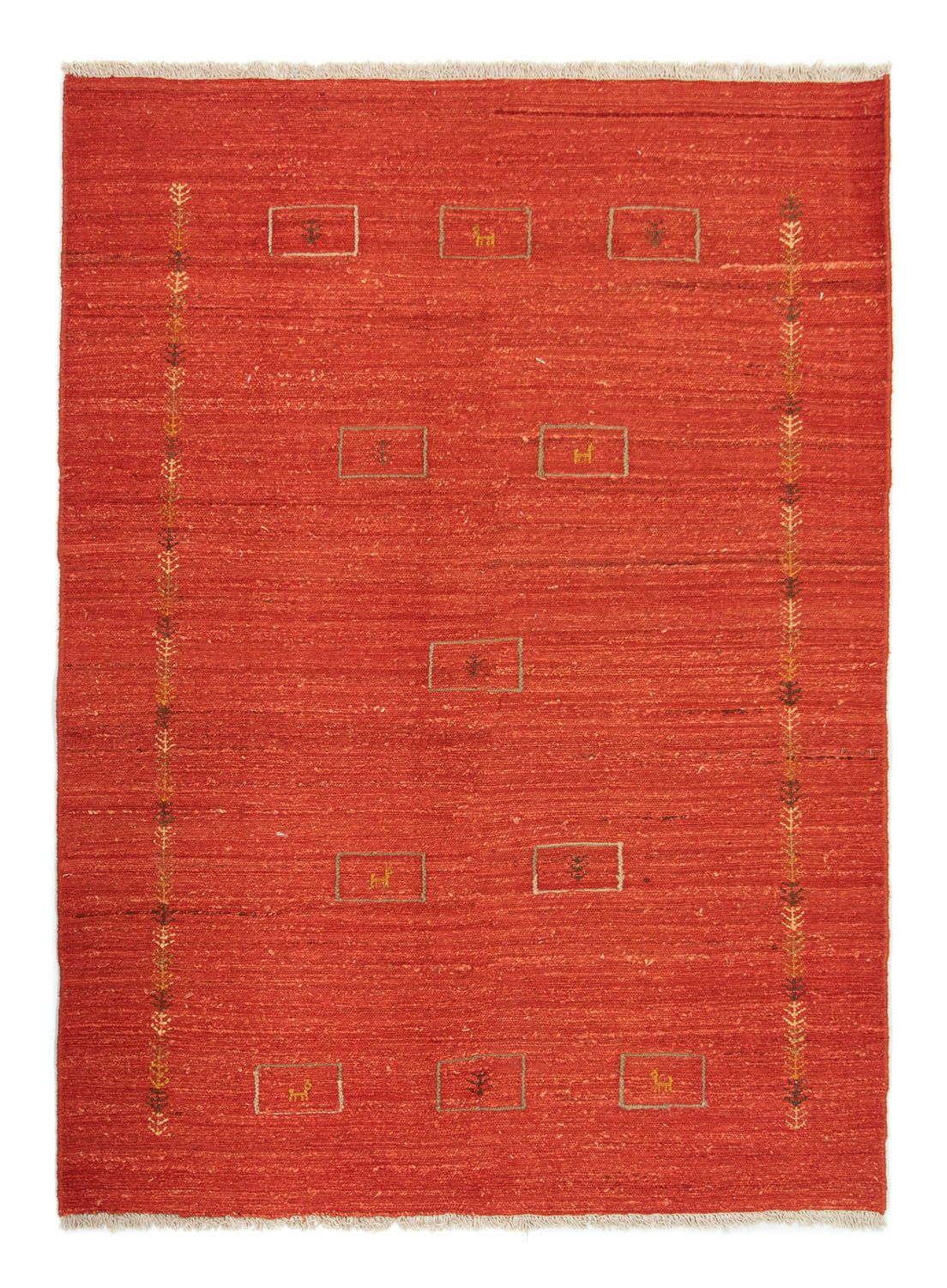 Gabbeh tapijt - Perzisch - 198 x 143 cm - rood