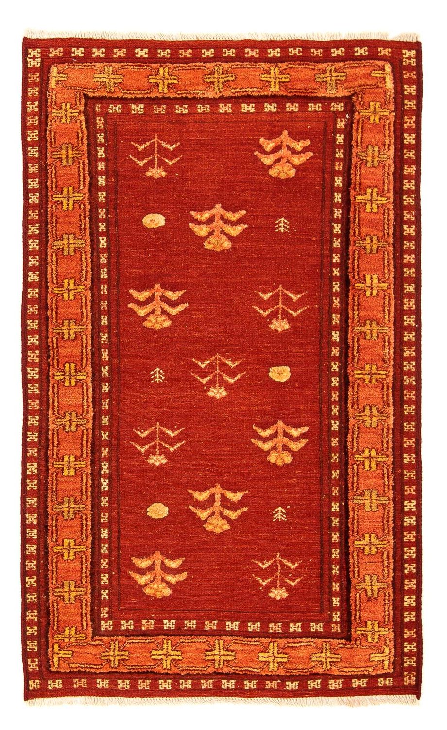 Gabbeh Tapijt - Loribaft Perzisch - 150 x 97 cm - donkerrood