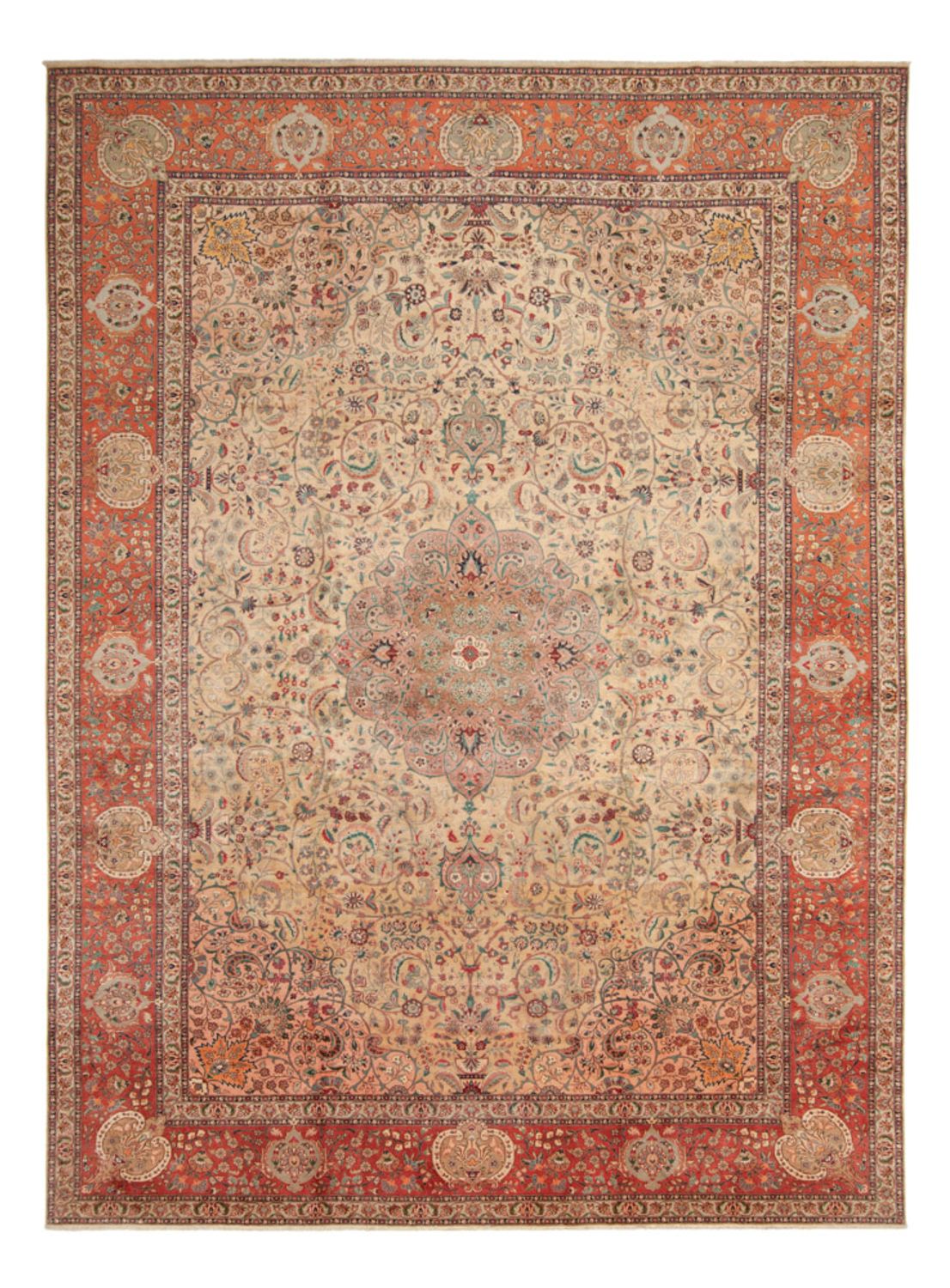 Perzisch tapijt - Tabriz - Royal - 486 x 350 cm - beige