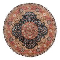 Perzisch tapijt - Tabriz - Premium rond  - 500 x 500 cm - blauw